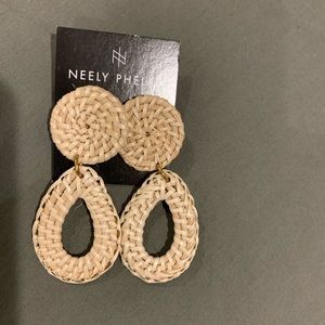 Brand new Neely Phelen rattan teardrop earrings!